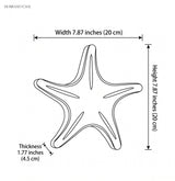 Drawing of the starfish light at 7.87 inches wide and 1.77 thick
