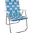 Outdoor Reclining Chair - Folding Aluminum Webbed Beach Lounger With Arms - Outdooor Recline Chair - Hurbane Home