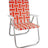Outdoor Reclining Chair - Folding Aluminum Webbed Beach Lounger With Arms - Outdooor Recline Chair - Hurbane Home