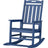 Outdoor Rocking Chair - Polypropylene High Back With Footrest Support - Outdooor Recline Chair - Hurbane Home