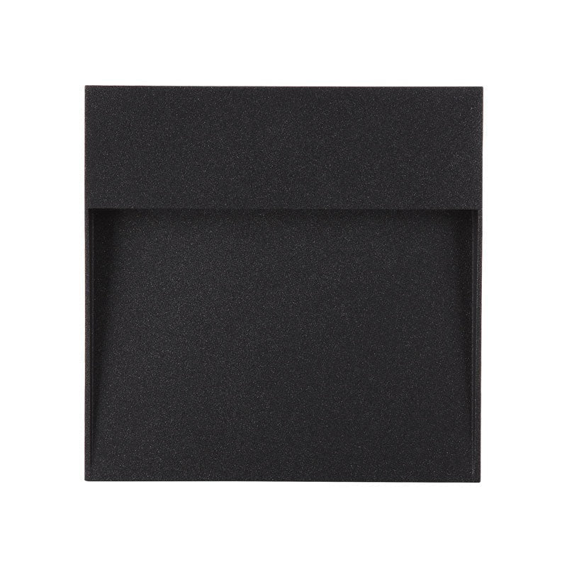 Front product view of the square black step light