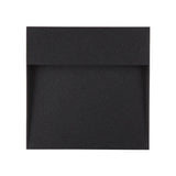 Front product view of the square black step light