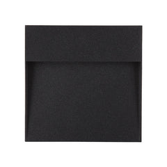 Front product view of the square black step light