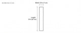 Dimension drawing of the wall light showing width 2.8 inch and length 24 inch