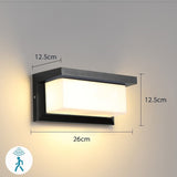 Flat slab model with a motion sensor icon and 26 cm width label