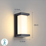 Upright panel model with a motion sensor icon and 26 cm height label