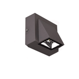 Dark grey single head outdoor wall light shown from above