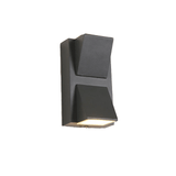 Dark grey two head outdoor wall light with two light apertures