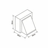 Modern Waterproof Outdoor Wall Light Aluminum Wedge Shade