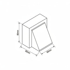 Modern Waterproof Outdoor Wall Light Aluminum Wedge Shade