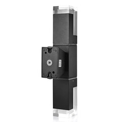 Back of the prism wall sconce showing the mounting plate and terminals