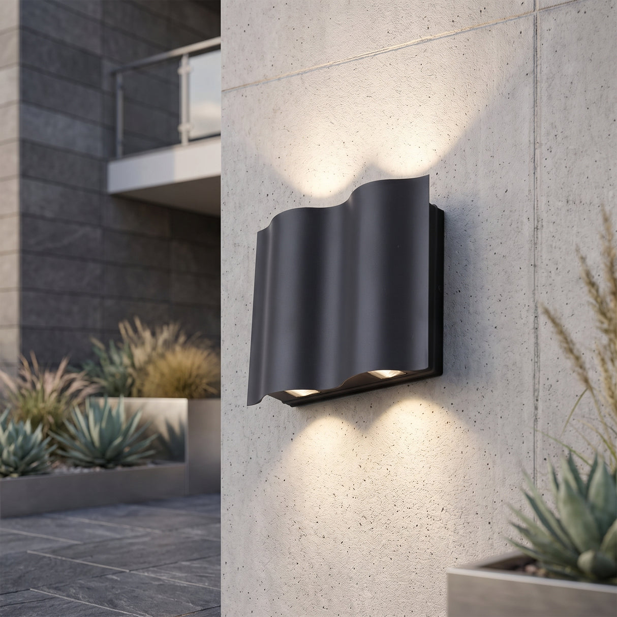 Up and down outdoor wall sconce main product image on a plain background