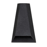 Front product view of the black wedge sconce against a plain backdrop