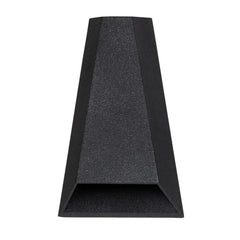 Front product view of the black wedge sconce against a plain backdrop