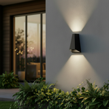 Outdoor Wall Sconce Up Down Black Aluminum LED IP65