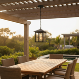 Farmhouse Outdoor Pendant Light with Waterproof Design for Porch Balcony
