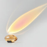 Oval glass ambient table lamp studio product shot on white