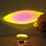Sunset red glow variant of the oval glass table lamp
