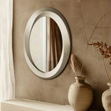 Oval Wall Mirror – Baroque Gold Beveled Decorative Accent - Hurbane Home