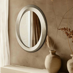 Oval Wall Mirror – Baroque Gold Beveled Decorative Accent - Hurbane Home