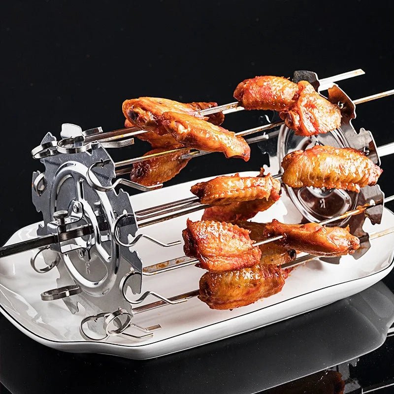 Oven Grill Cage – Rotating Stainless Steel Skewer Cage for BBQ - Hurbane Home