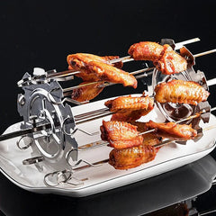 Oven Grill Cage – Rotating Stainless Steel Skewer Cage for BBQ - Hurbane Home