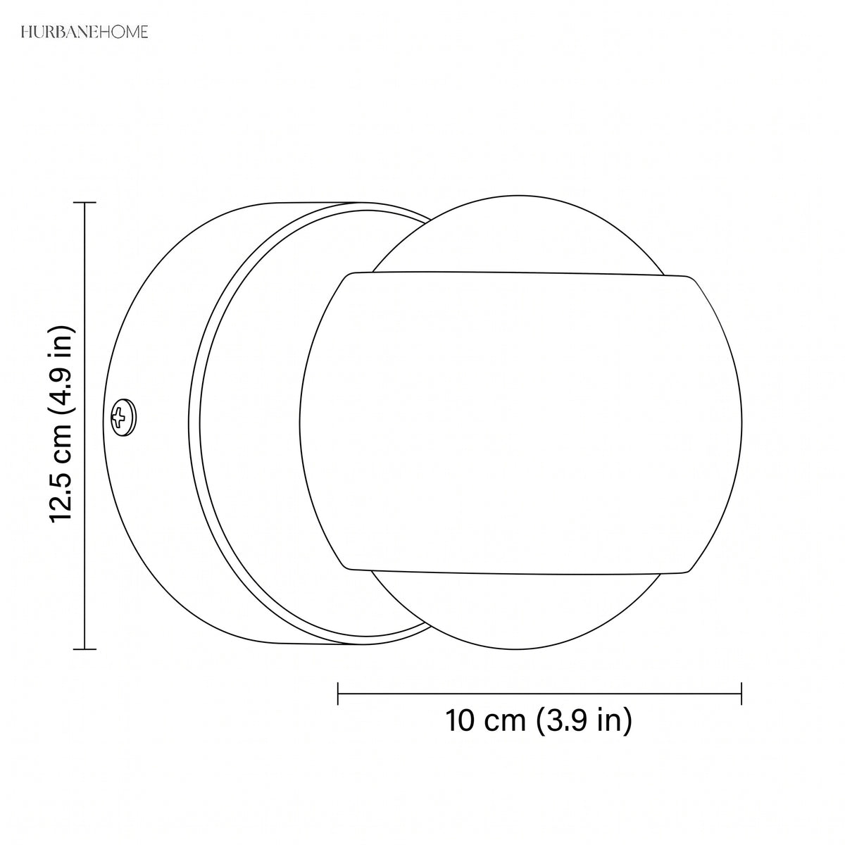 Modern Brass Wall Lamp Jorid Copper LED dimension guide illustration