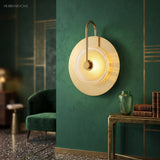 Modern Nordic Wall Sconce Elvira Brass styled in a room setting