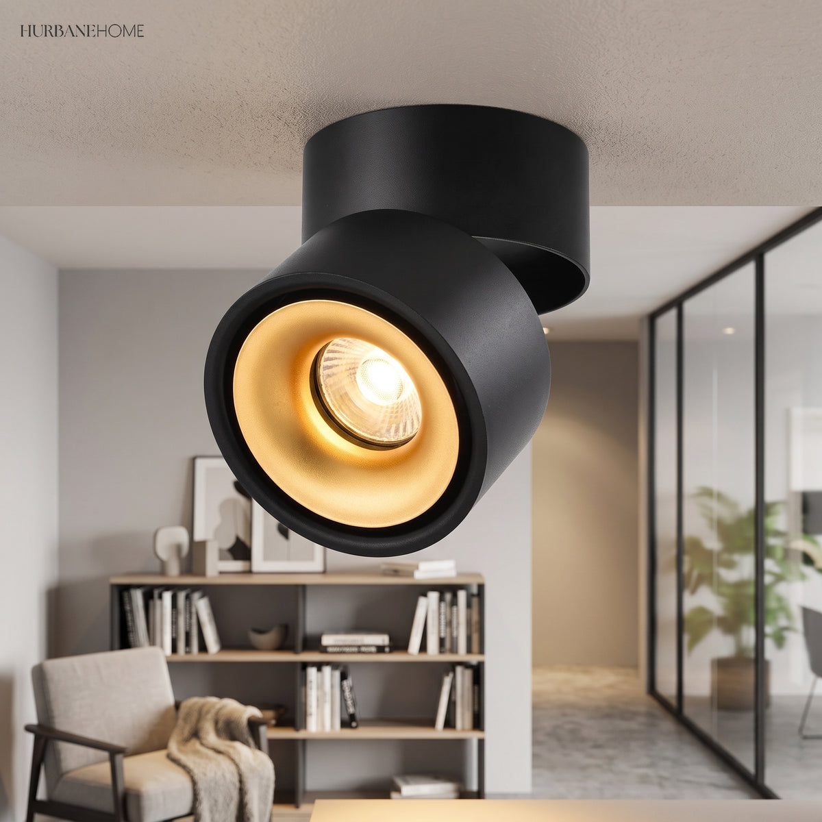 Modern Nordic Ceiling Light ELVI HOME LED styled in a room setting