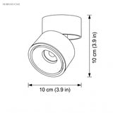 Modern Nordic Ceiling Light ELVI HOME LED dimension guide illustration