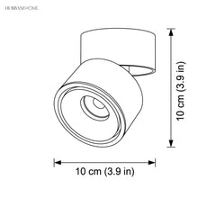 Modern Nordic Ceiling Light ELVI HOME LED dimension guide illustration