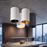 Modern LED Surface Dimmable Ceiling Spotlight Aluminum 1-Light styled in a room setting