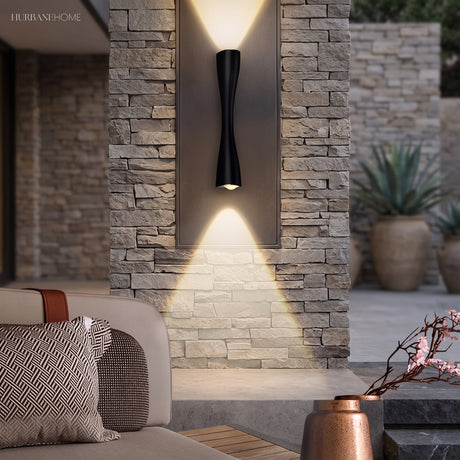 Modern Nordic Wall Sconce Erica Waterproof styled in a room setting