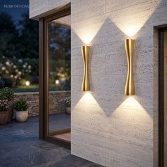 Modern Nordic Wall Sconce Erica Waterproof styled in a room setting