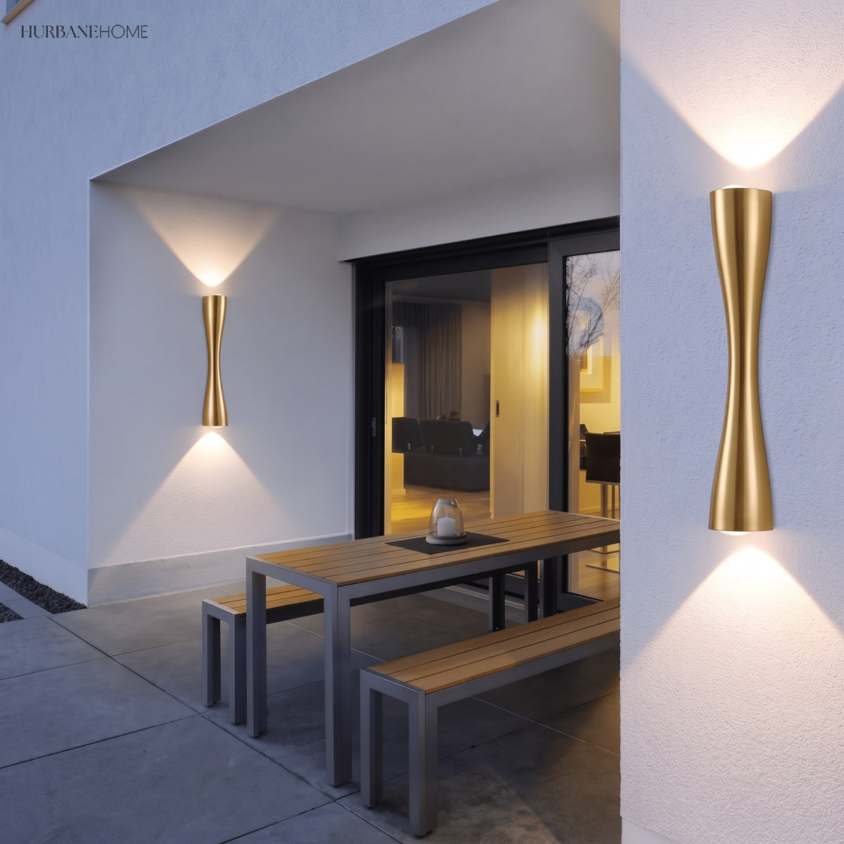 Modern Nordic Wall Sconce Erica Waterproof styled in a room setting