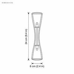 Modern Nordic Wall Sconce Erica Waterproof dimension guide illustration