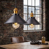 Vintage Nordic Pendant Light Industrial 1-Light styled in a room setting