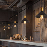 Vintage Nordic Pendant Light Industrial 1-Light styled in a room setting