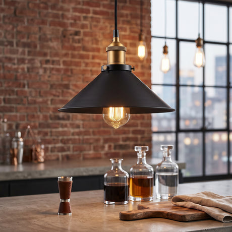 Vintage Nordic Pendant Light Industrial 1-Light