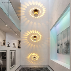 Modern Nordic Wall Light Swirl LED styled in a room setting