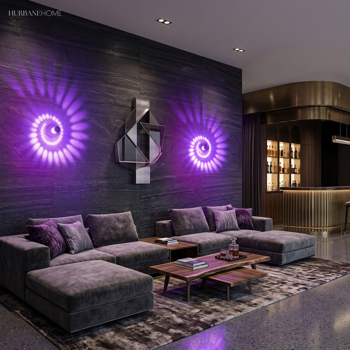 Modern Nordic Wall Light Swirl LED styled in a room setting