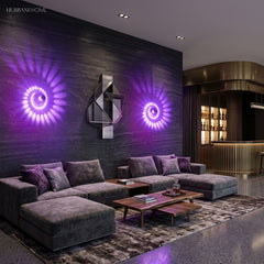 Modern Nordic Wall Light Swirl LED styled in a room setting