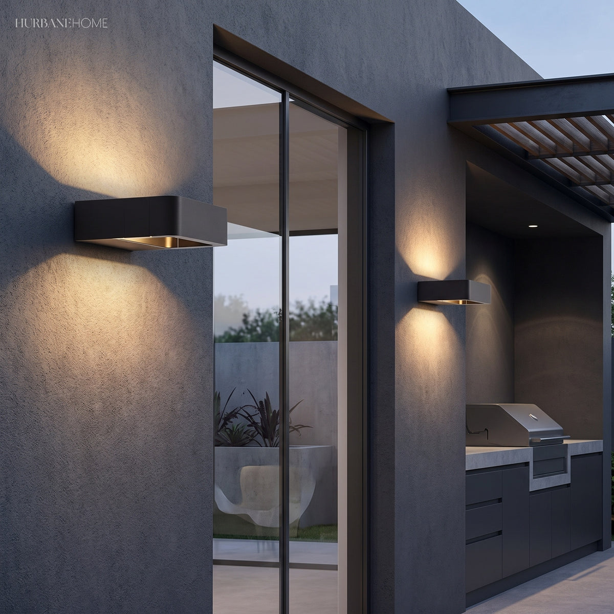 Modern Nico Wall Sconce LED styled in a room setting