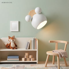 Modern Nordic Wall Sconce Mouse styled in a room setting