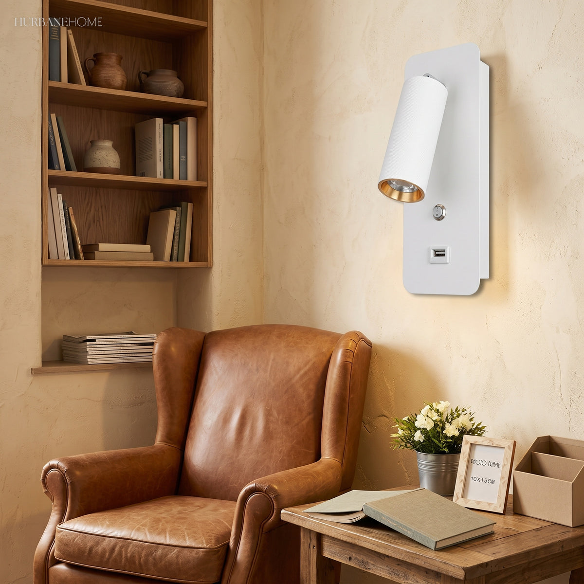 Modern Nordic Wall Lamp LED 1-Light styled in a room setting