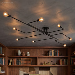 Modern Nordic Sputnik Chandelier styled in a room setting