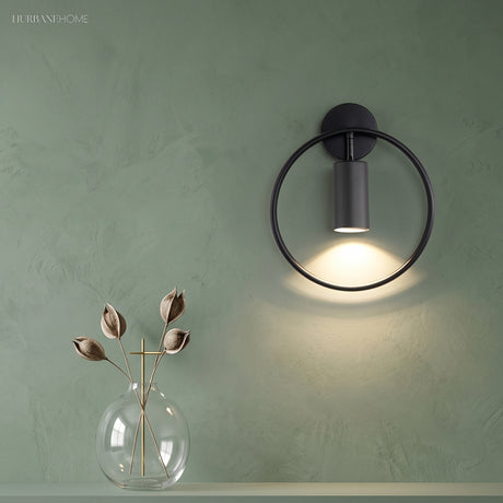 Modern Rotated Wall Sconce Ada LED 1-Light styled in a room setting