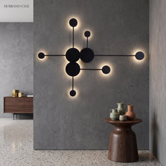 Modern Nordic Wall Sconce Alora LED styled in a room setting