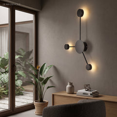 Modern Nordic Wall Sconce Alora LED styled in a room setting