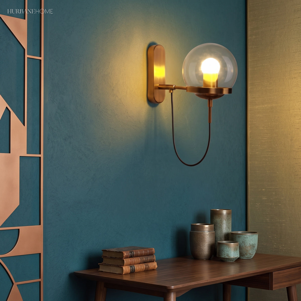 Modern Loft Wall Sconce Berg LED 1-Light styled in a room setting